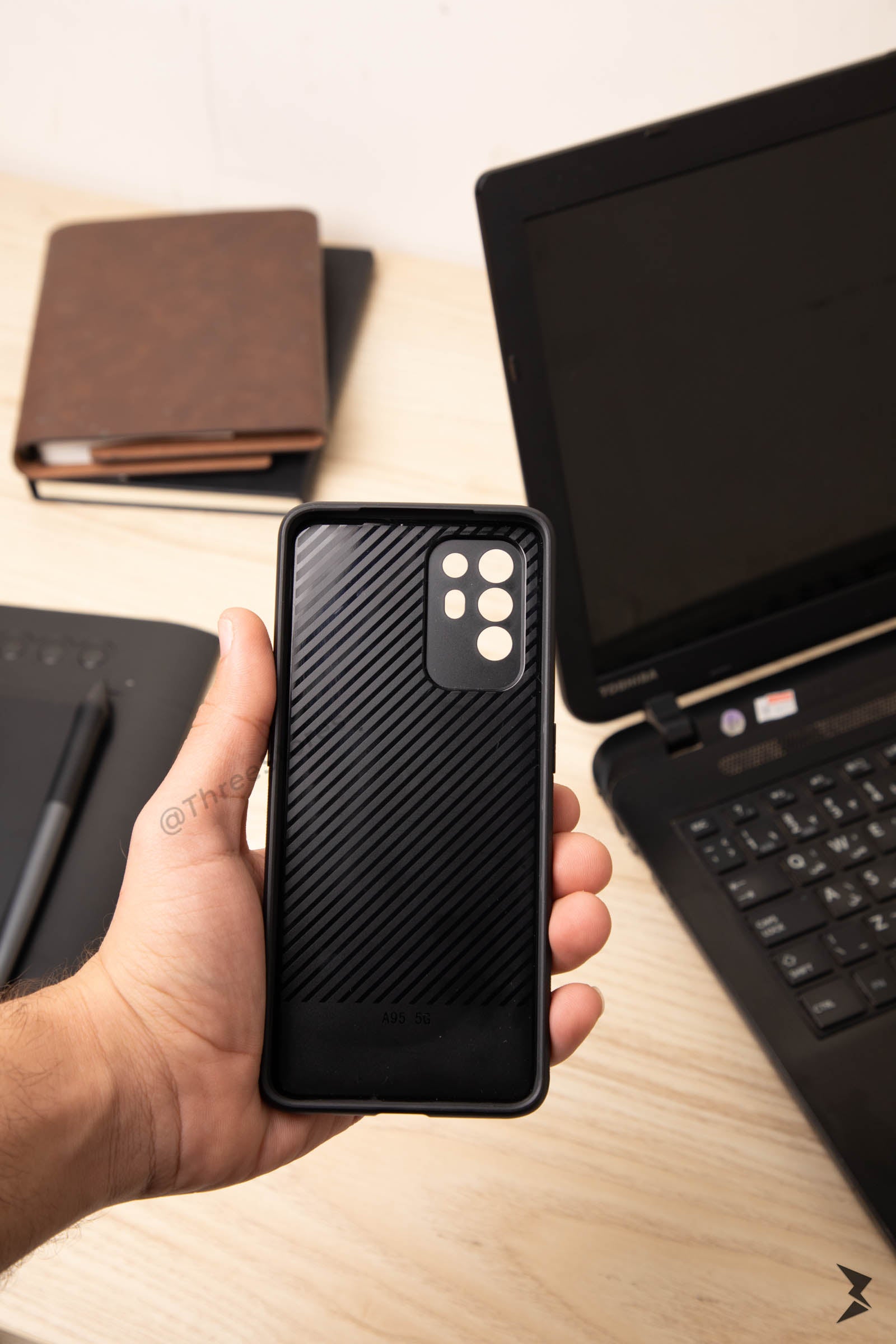 Leather Camera Protection Case Oppo A95 5G