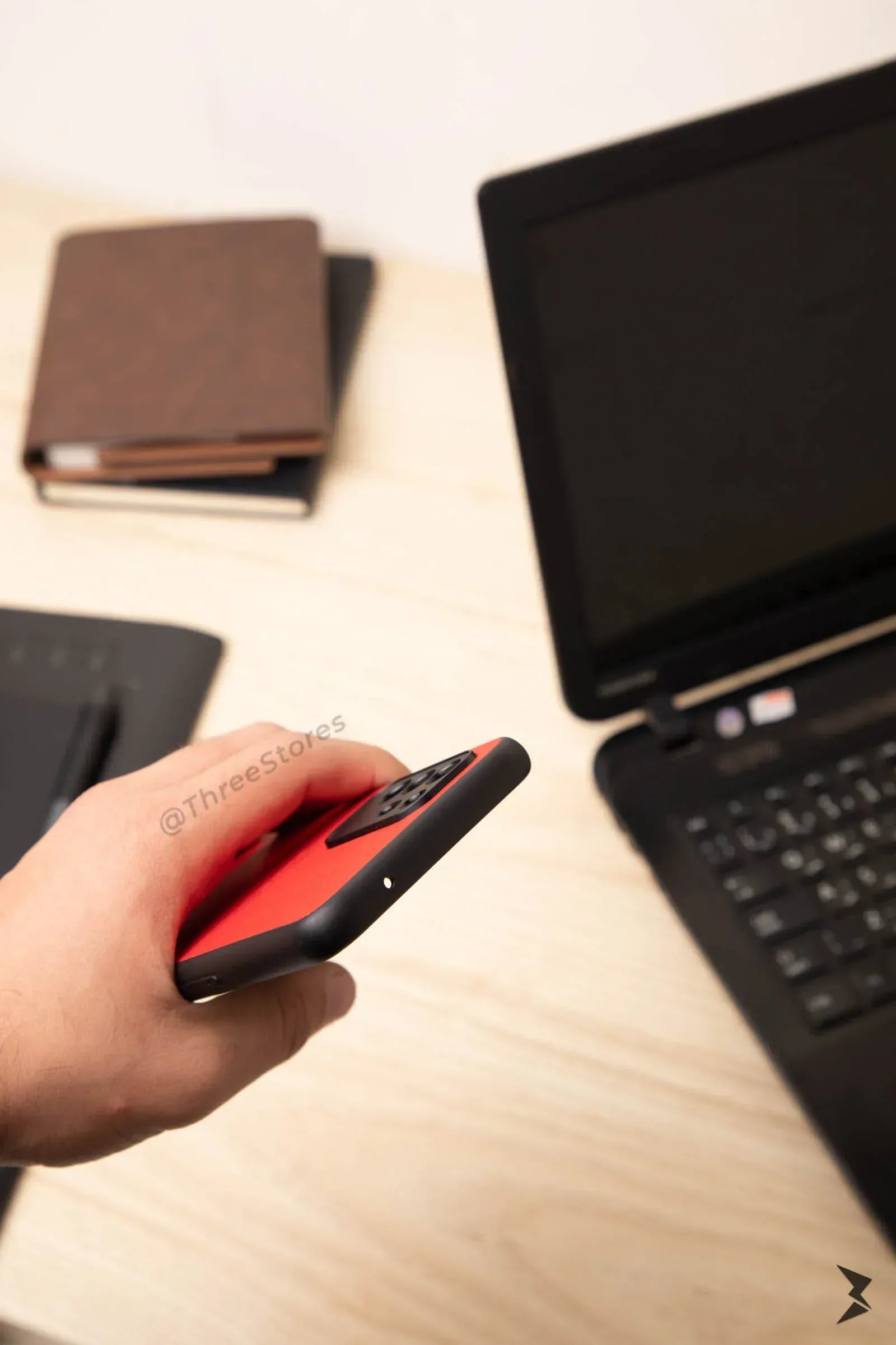 Leather Camera Protection Case Oppo A95 5G - Three