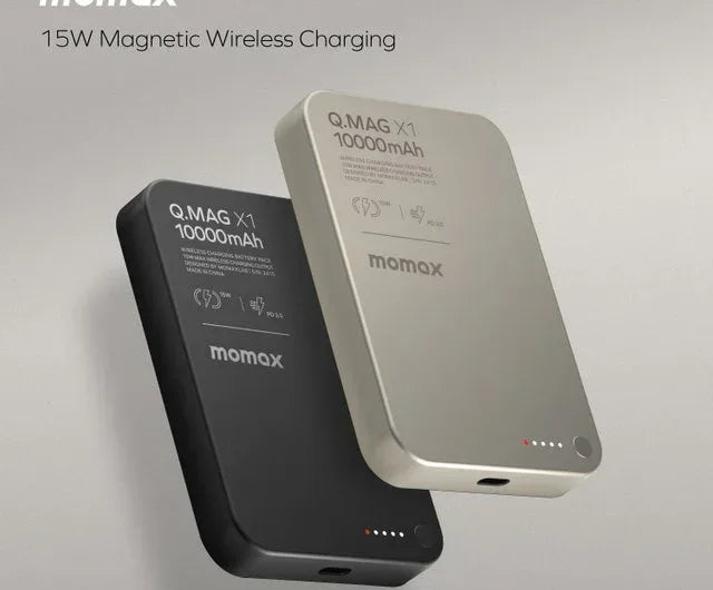 Momax Q.Mag X1 Magnetic Wireless Power Bank 10000mAh - Three