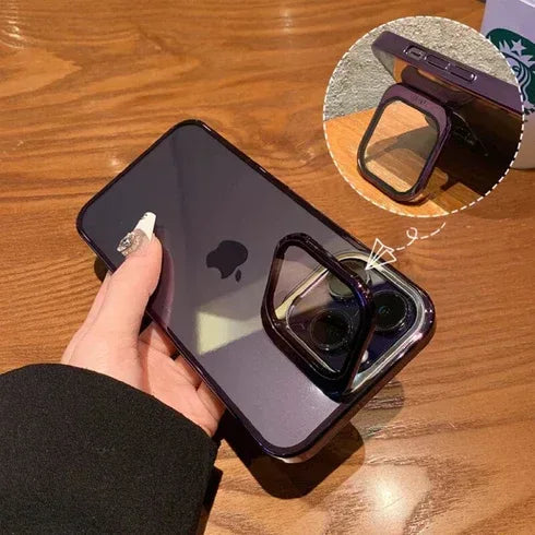 Invisible Folding Holder Camera Stand Case iPhone 12 / 12 Pro - Three