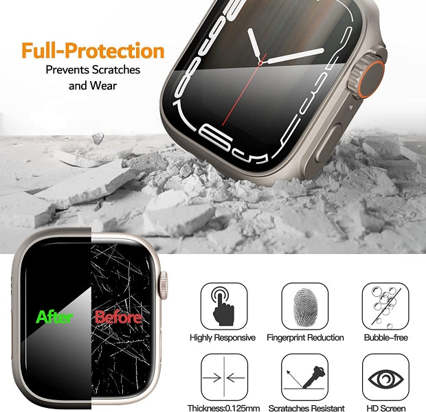 Ahnhsky Protective Case with Screen Protector For Apple Watch