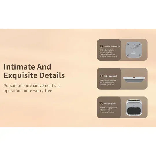 Recci Clock Wireless Charging RCW-22 - Three