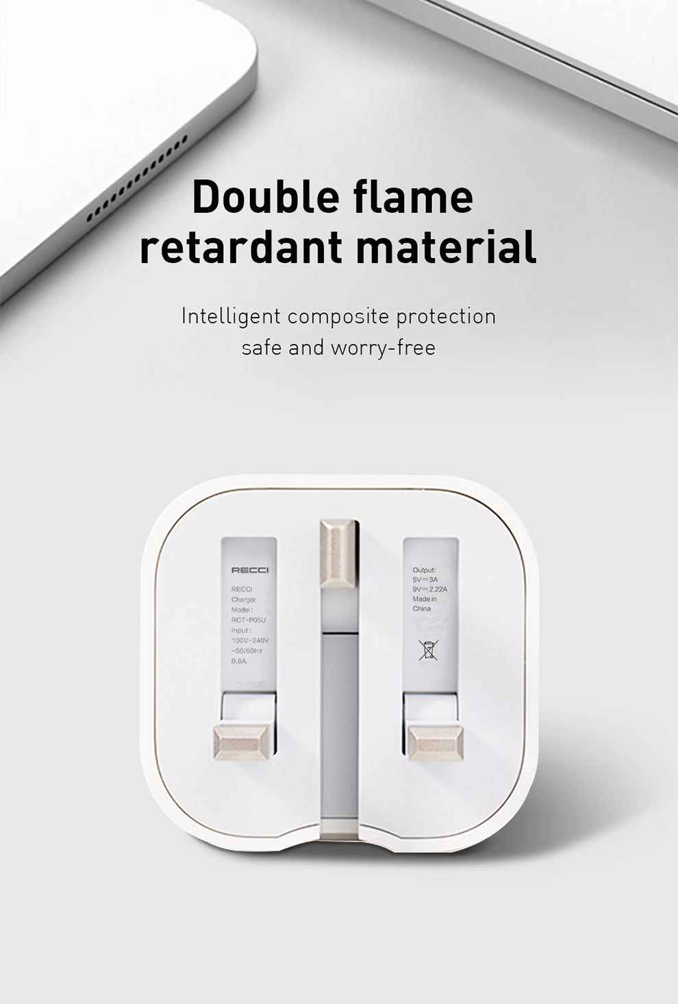 Recci PD 20W Folding Plug RCT-P05U