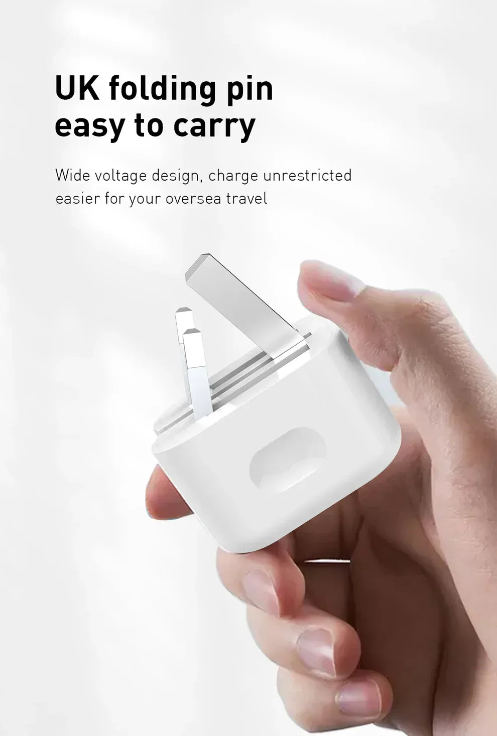 Recci PD 20W Wall Charger Folding Plug RCT-P05U - Three