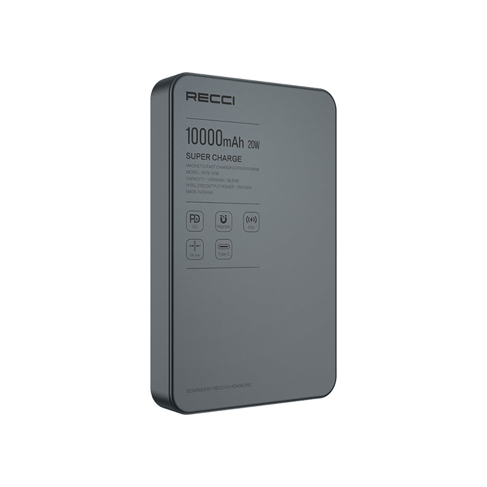 Recci Magnetic Power Bank 10000 mAh 15W RPB-W36