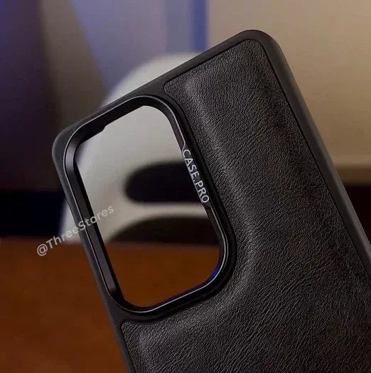 Black Leather Case Oppo Reno 10 - Three