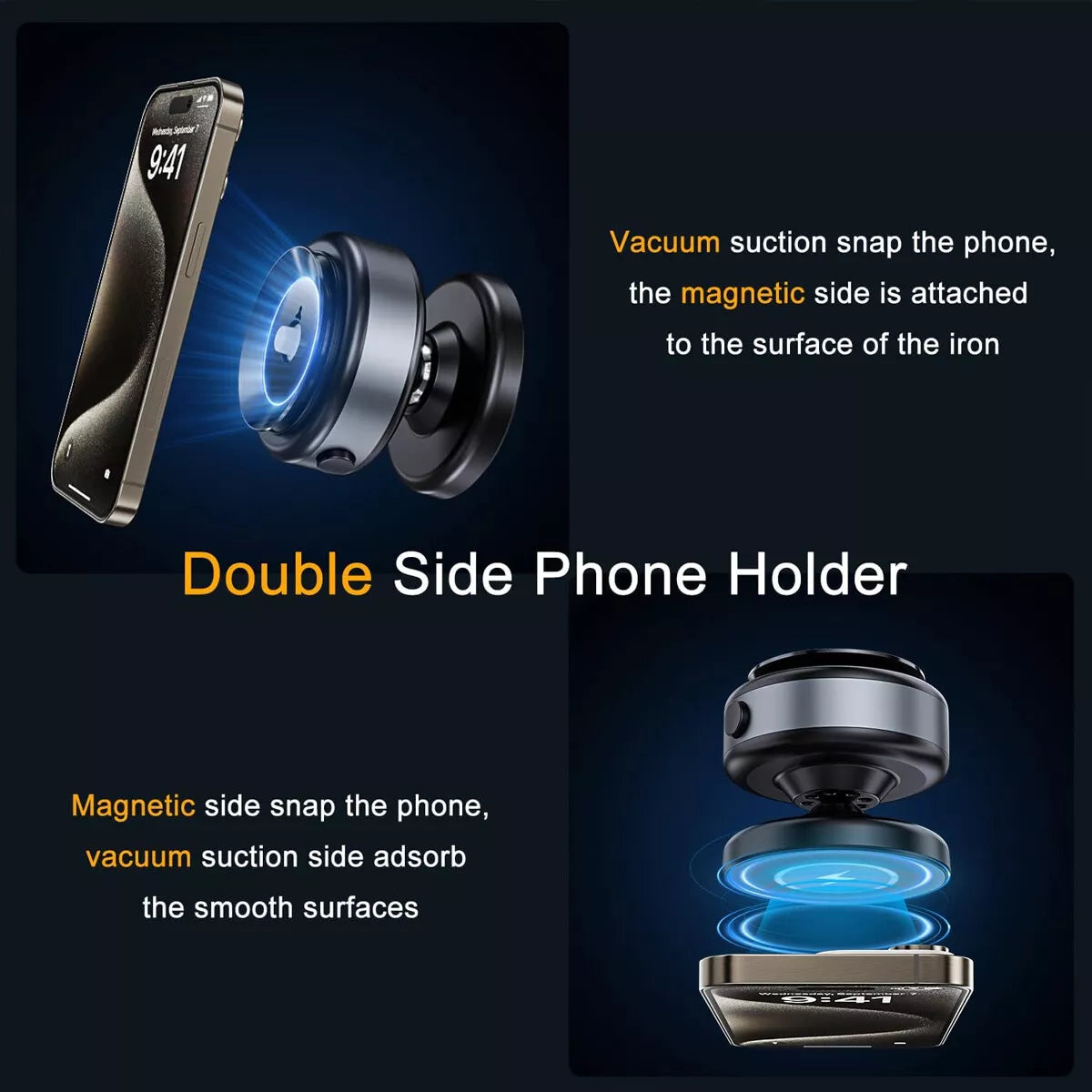 Green Vacuum Suction Phone Holder