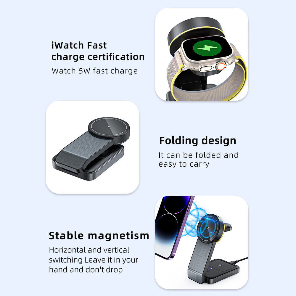 3 in 1 Foldable Wireless Charging Station