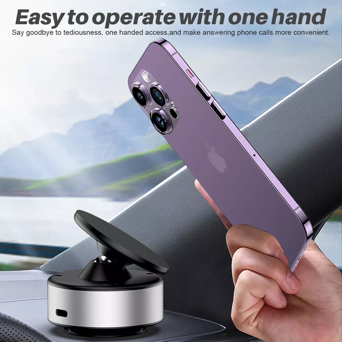 Green Vacuum Suction Phone Holder