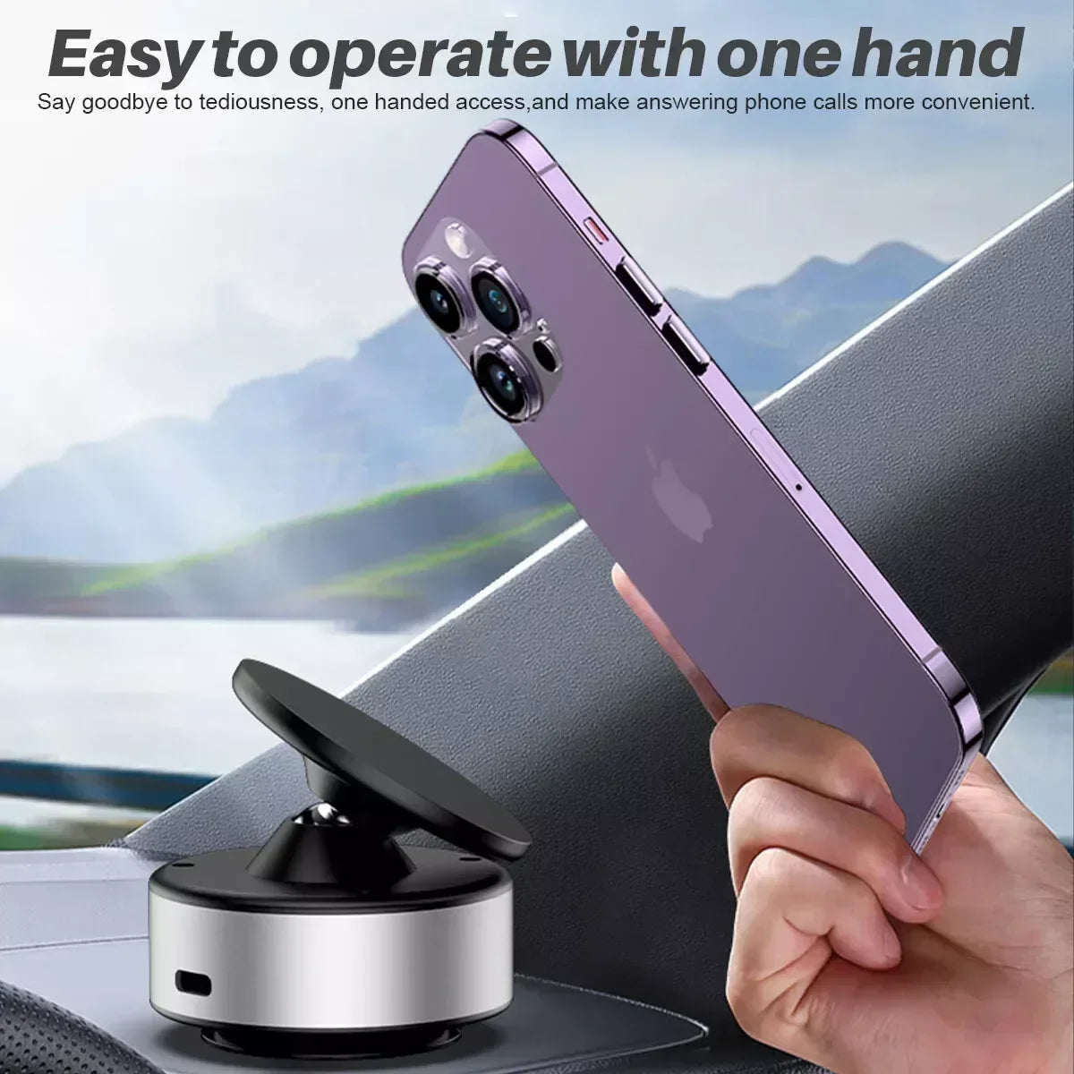 Green Vacuum Suction Phone Holder - Three