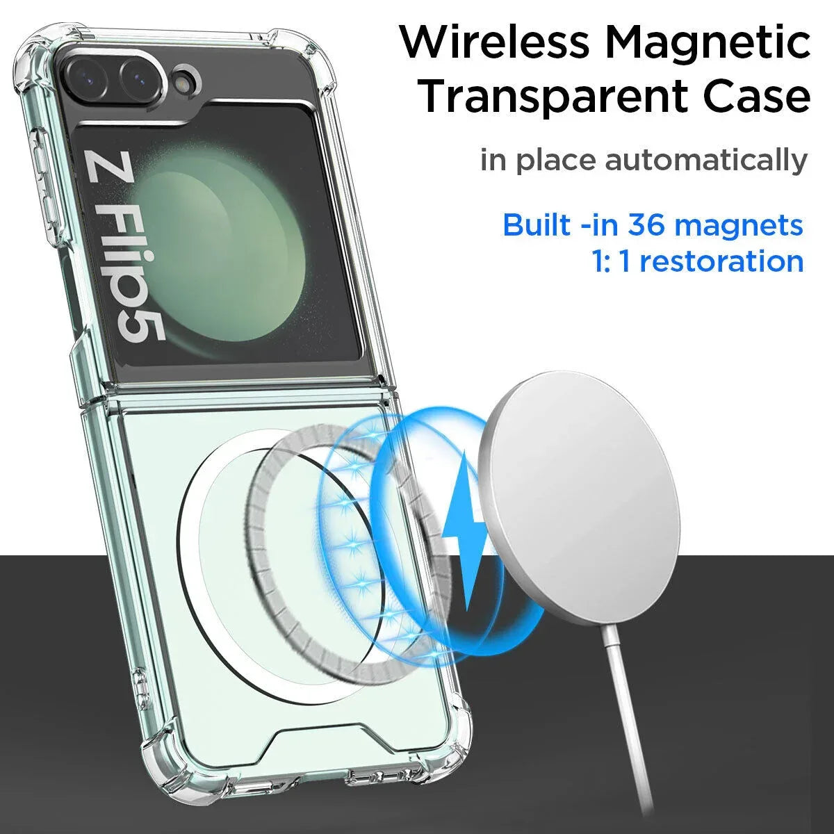 Transparent Magsafe Case Samsung Z Flip 5 - Three