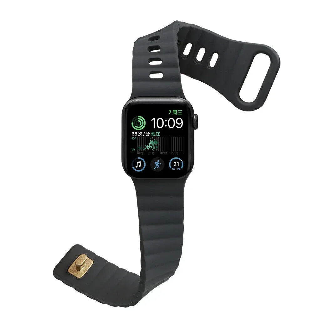 Buckle Soft Silicone Band For Apple Watch - Three