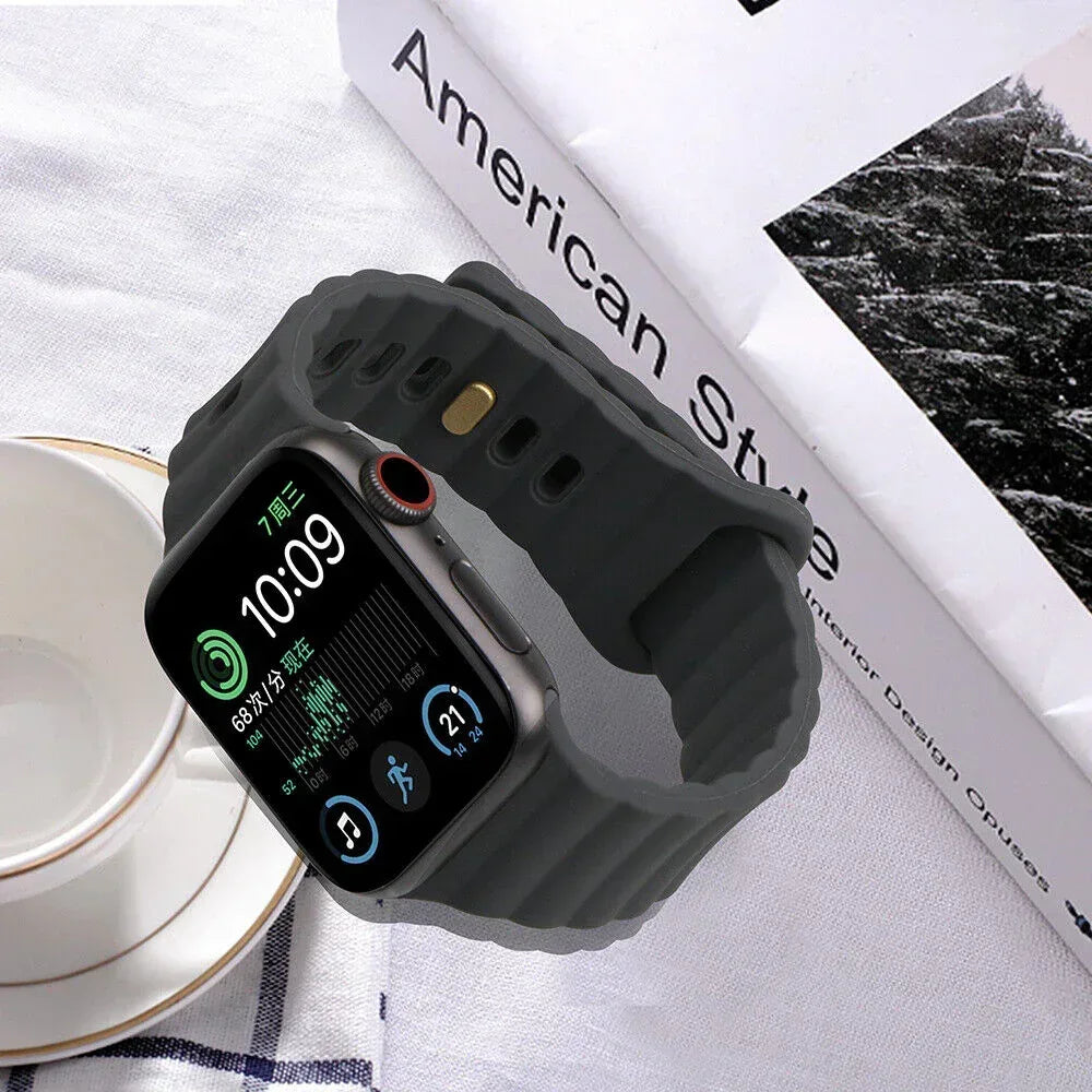 Buckle Soft Silicone Band For Apple Watch - Three