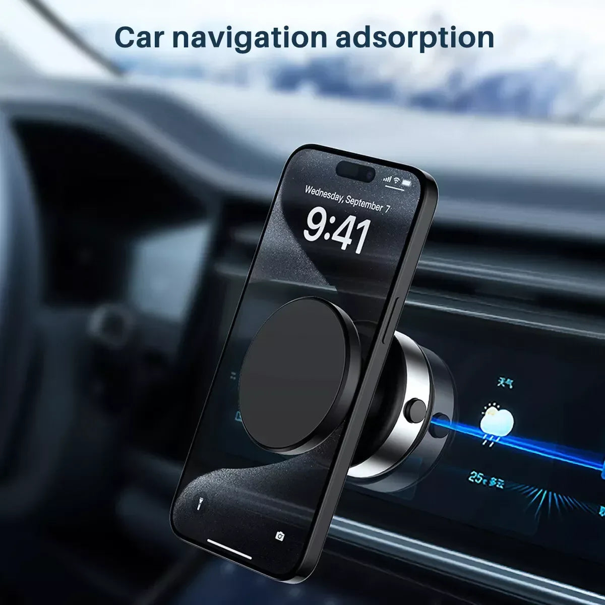 Green Vacuum Suction Phone Holder - Three