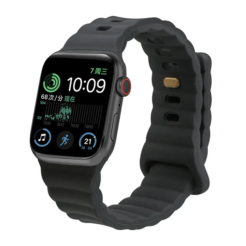 Buckle Soft Silicone Band For Apple Watch - Three