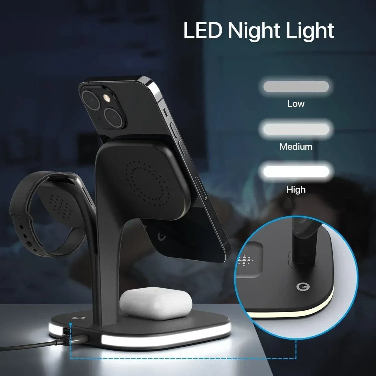 Bloom 5 in 1 Wireless Charging Station - Three