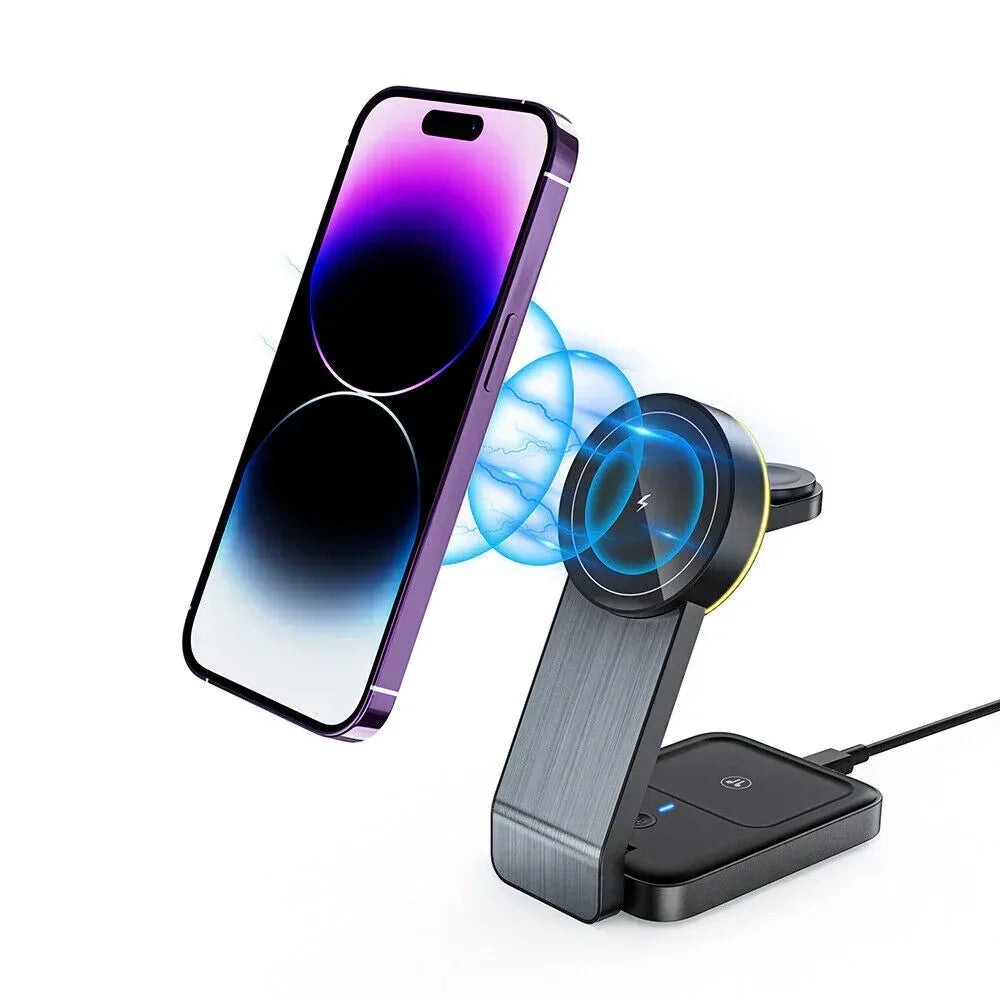 3 in 1 Foldable Wireless Charging Station - Three