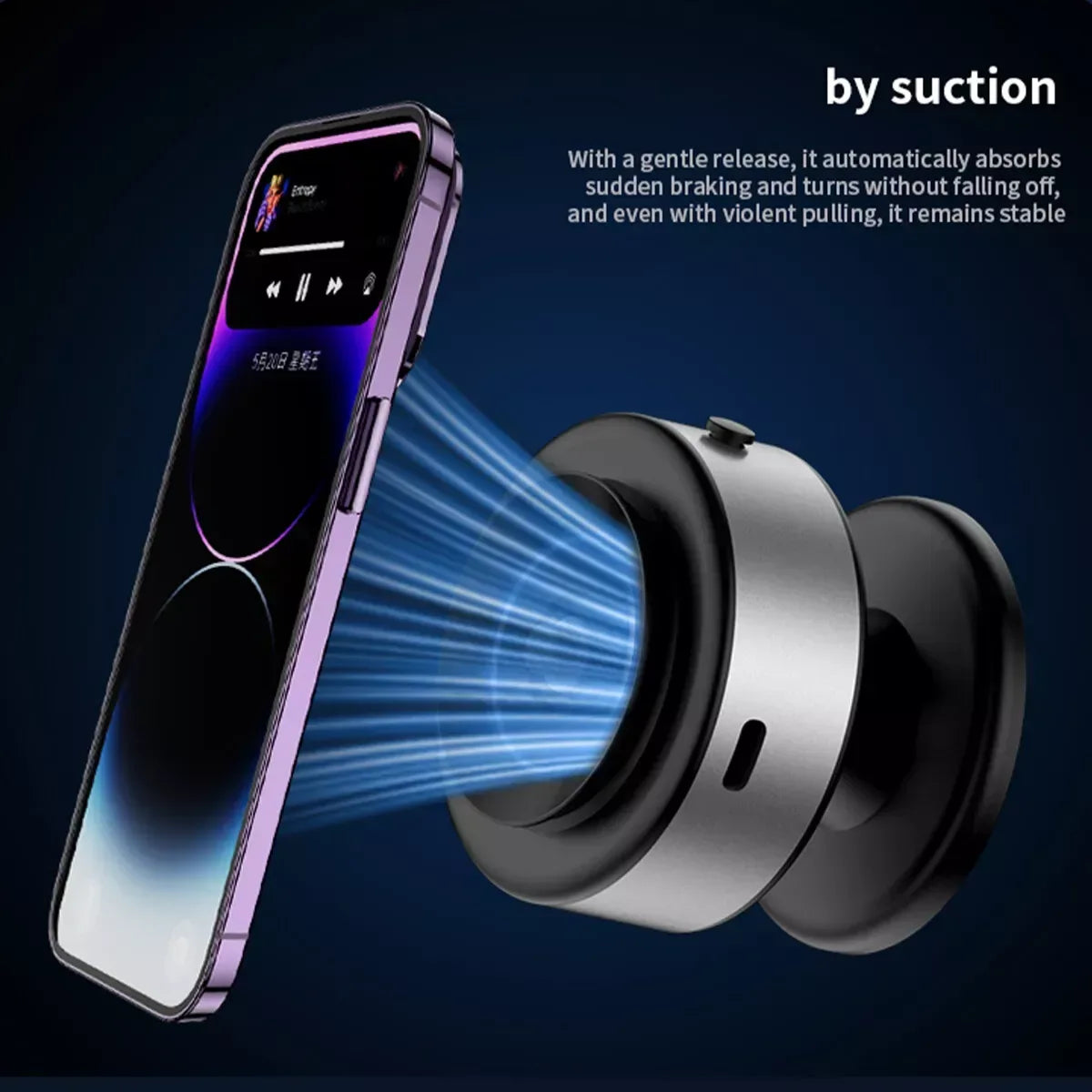 Green Vacuum Suction Phone Holder - Three