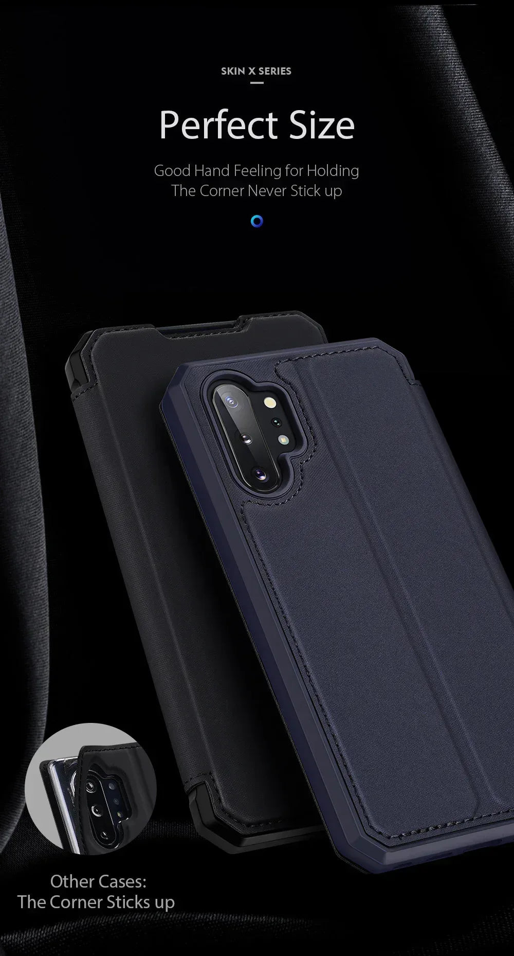 Dux Skin X Series Magnetic Flip Case Samsung Note 10 Plus - Three