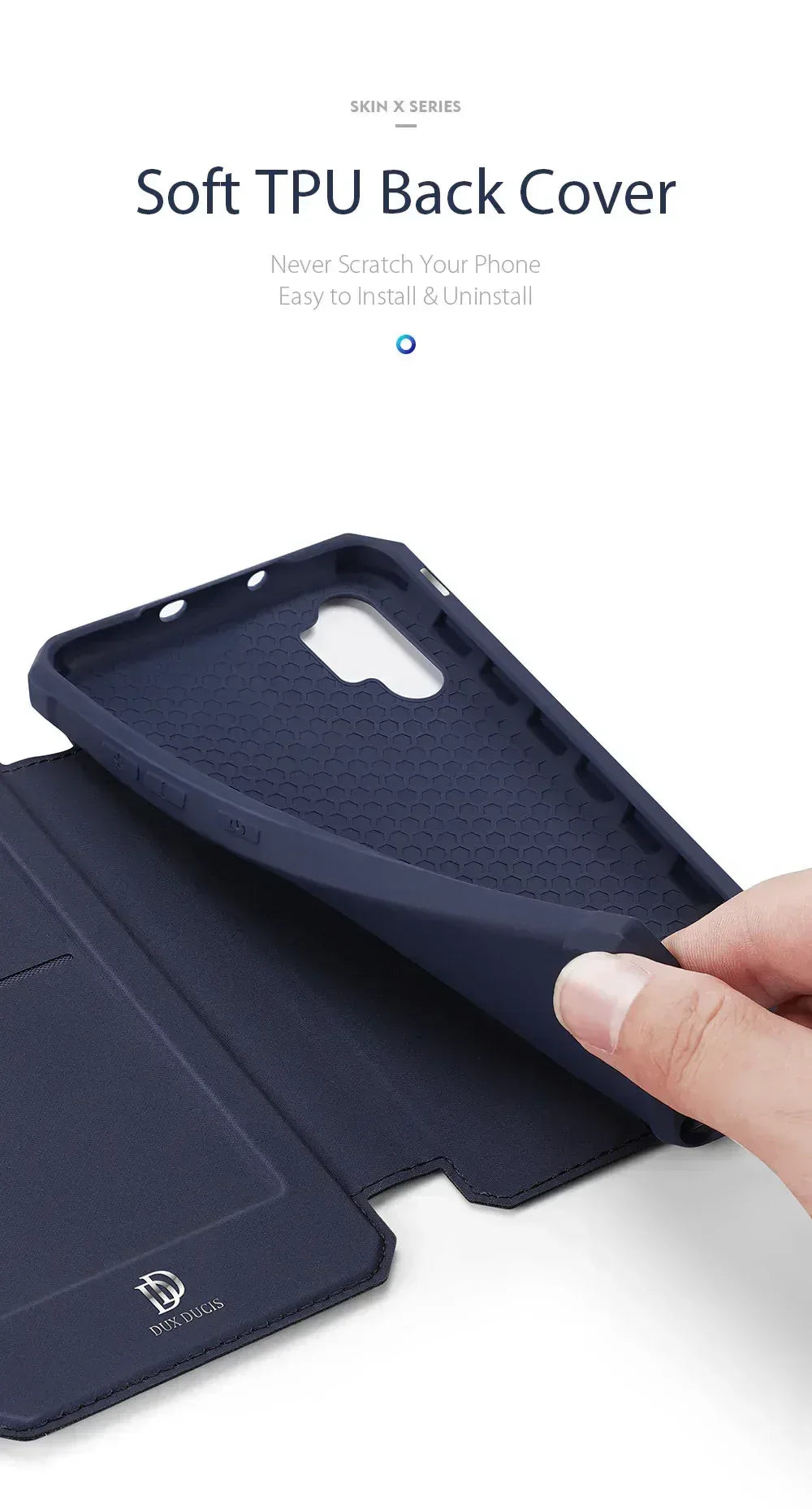 Dux Skin X Series Magnetic Flip Case Samsung Note 10 Plus - Three