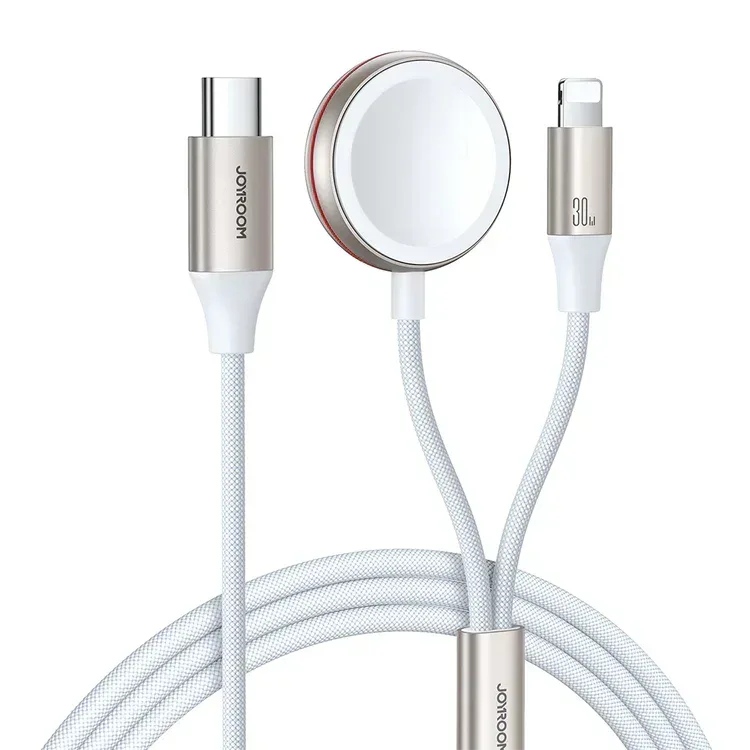 Joyroom 2 in 1 Watch Charger + 30W UCB C Cable S-IW012 - Three