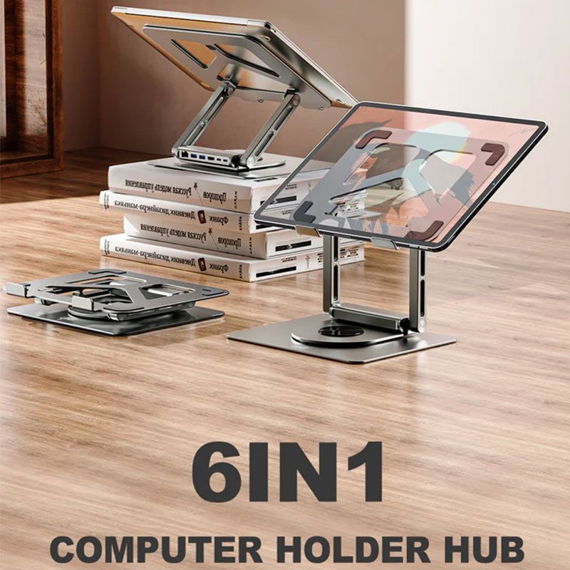 Lanex 6 IN 1 Dock Station for laptop and MacBook LH11