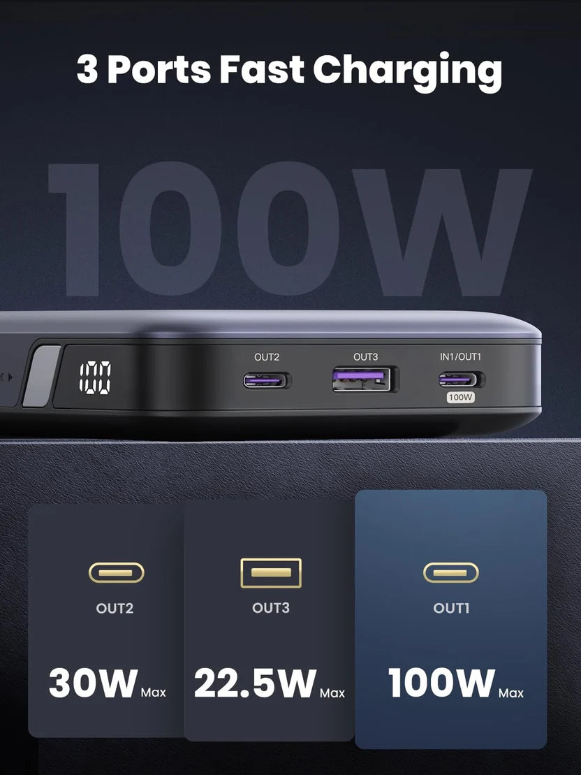 GREEN 100W Super Fast power Bank 20000mAH GE-B909