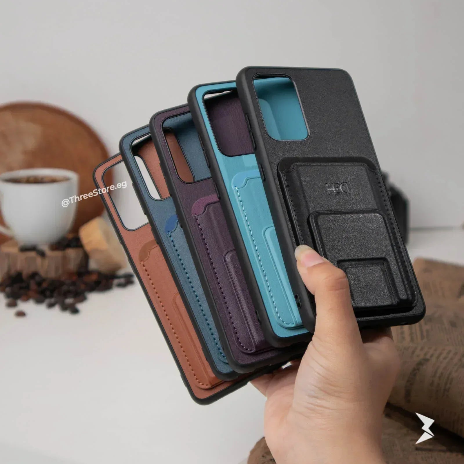 HDD Magnetic Stand Card Leather Case Samsung A52 - Three