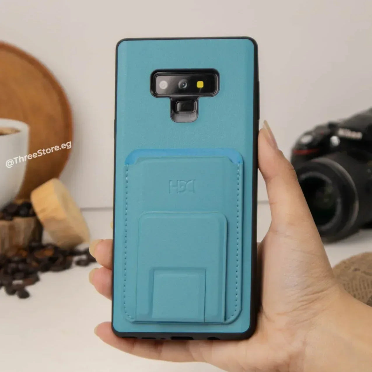 HDD Magnetic Stand Card Leather Case Samsung Note 9 - Three
