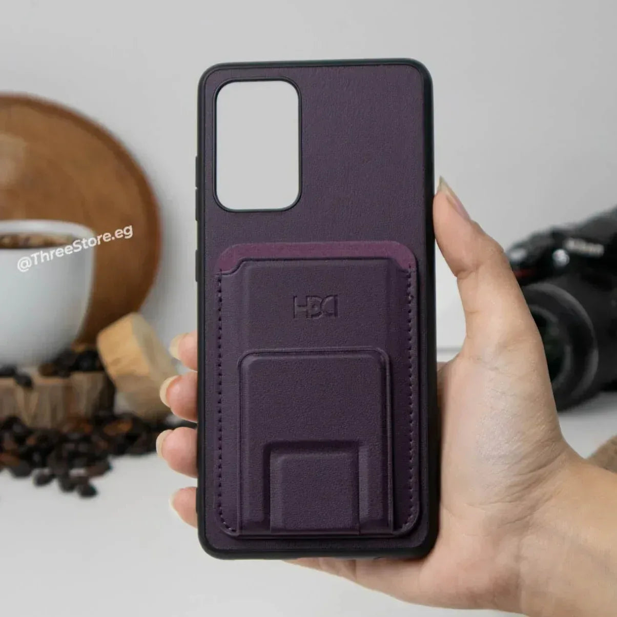 HDD Magnetic Stand Card Leather Case Samsung A52 - Three