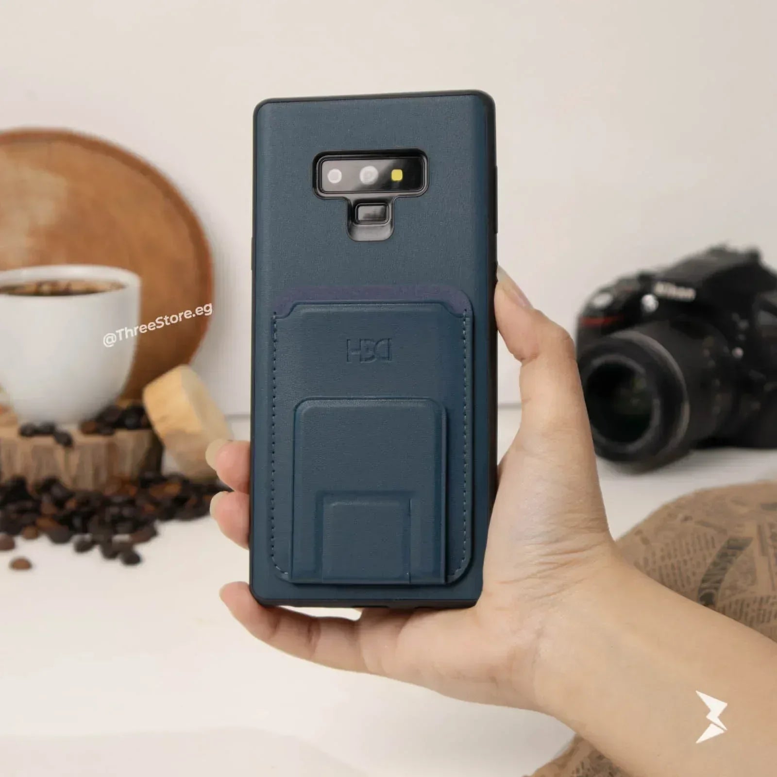 HDD Magnetic Stand Card Leather Case Samsung Note 9 - Three
