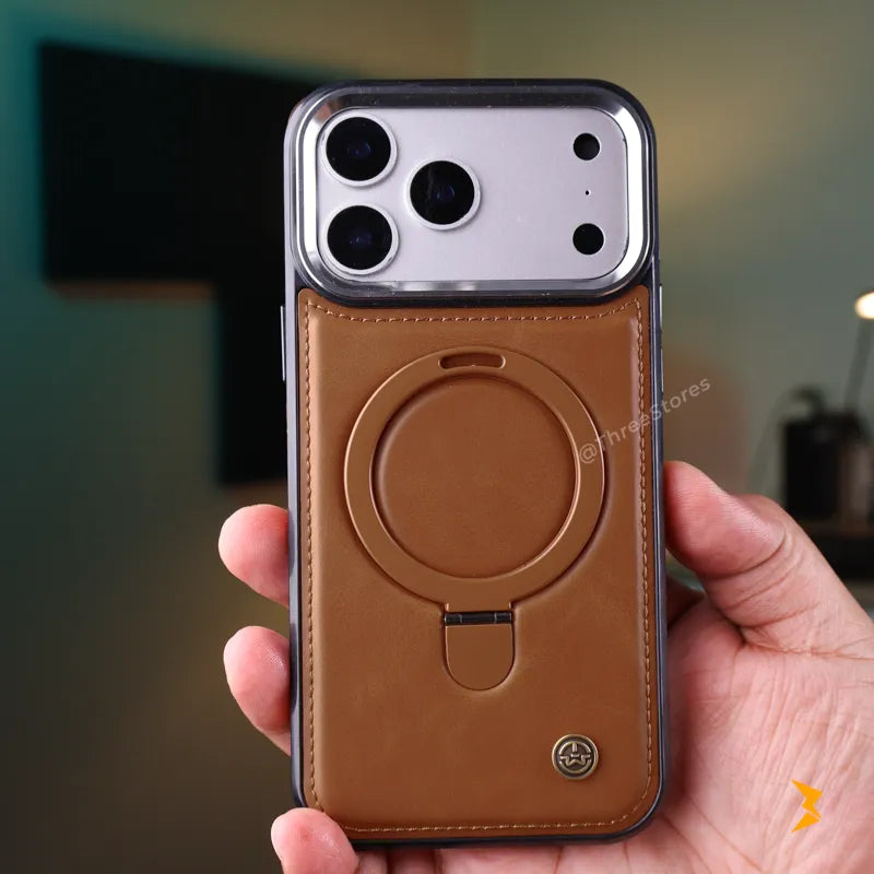 WeCan Stand Magsafe Leather Case iPhone 17 Pro Max