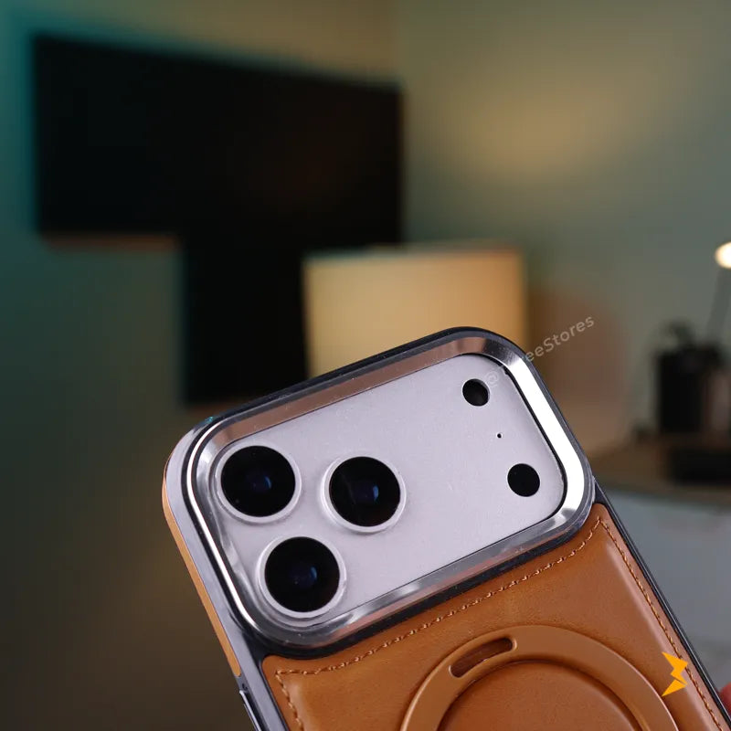 WeCan Stand Magsafe Leather Case iPhone 17 Pro Max