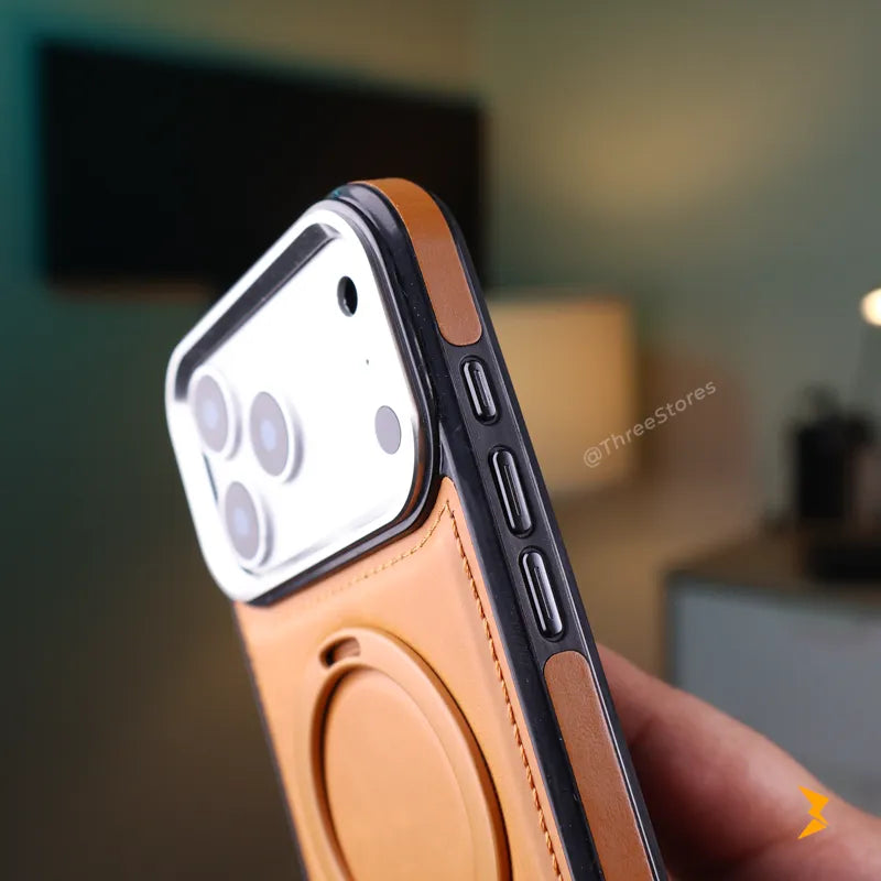 WeCan Stand Magsafe Leather Case iPhone 17 Pro Max