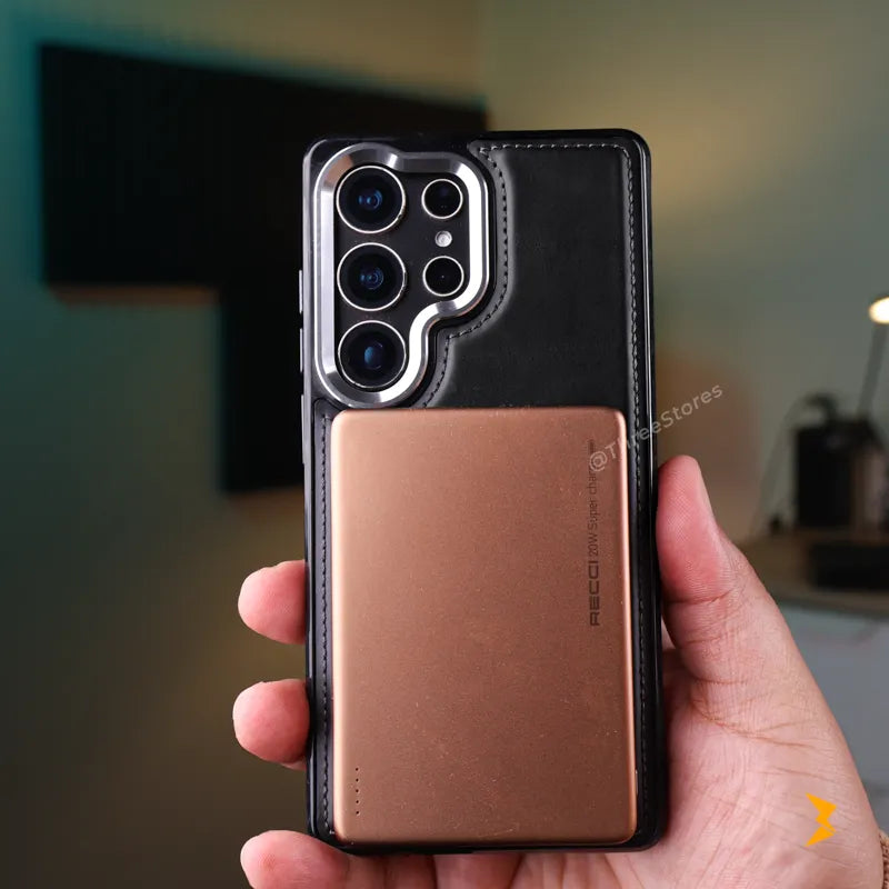 WeCan Stand Magsafe Leather Case Samsung S26 Ultra