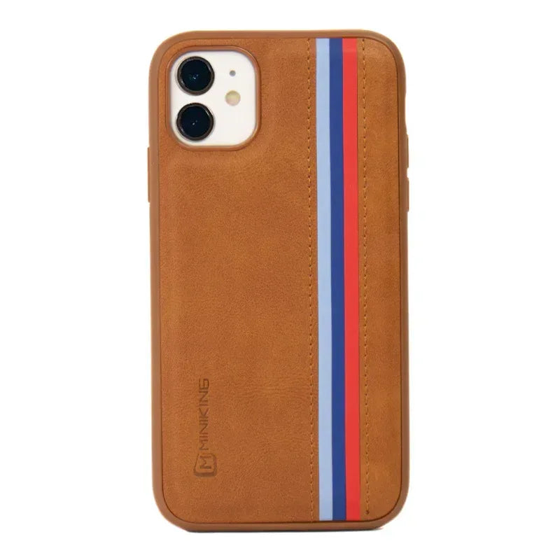 Minking Flag Leather Case iPhone 11 - Three