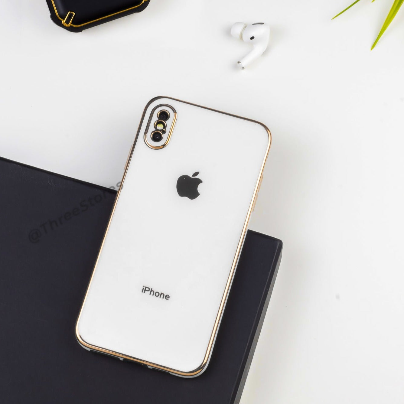 Plating Gold Lens Case iPhone X