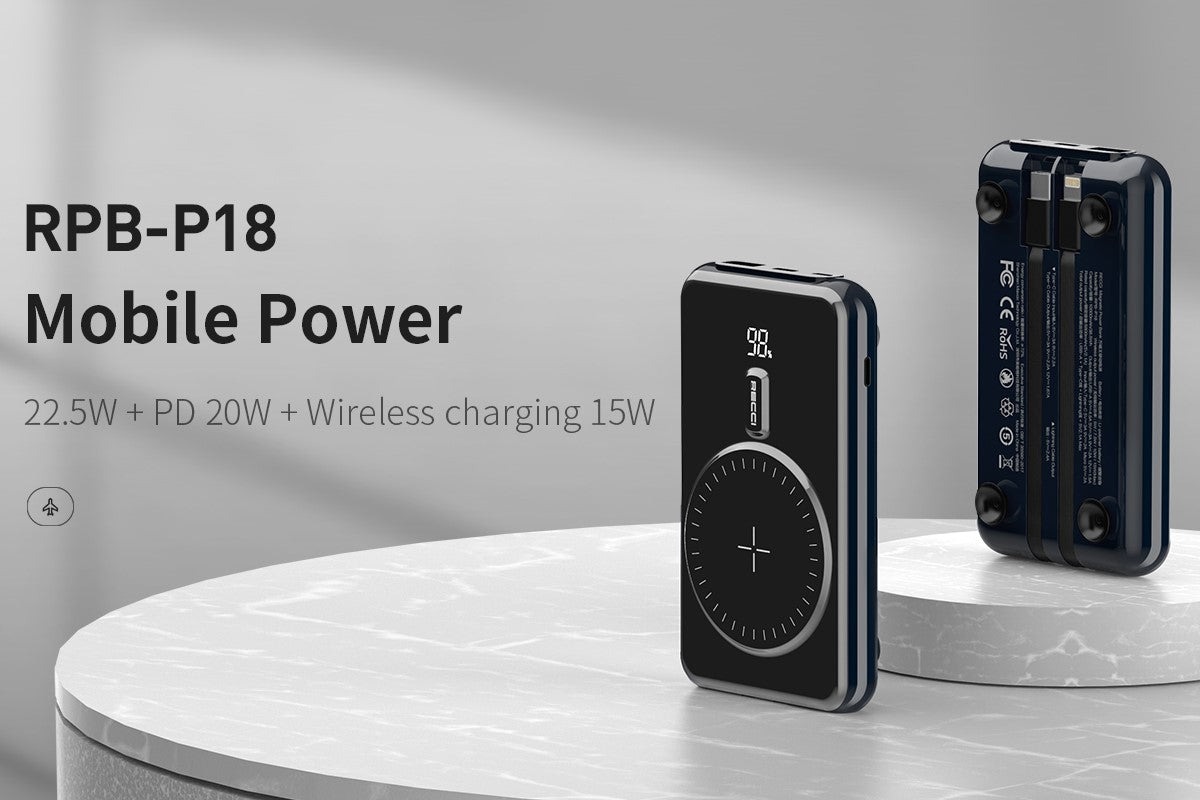 RECCI Wireless Charging Magnetic PowerBank RPB-P18