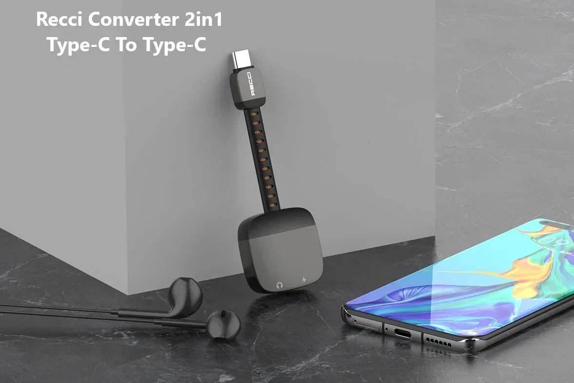 Recci Converter Type-C To Type-C 2 in 1 RDS-A13 - Three