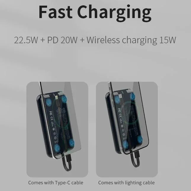 RECCI Wireless Charging Magnetic PowerBank RPB-P18 - Three