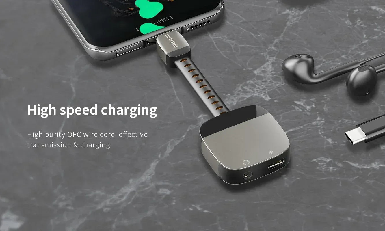 Recci Converter Type-C To Type-C 2 in 1 RDS-A13 - Three