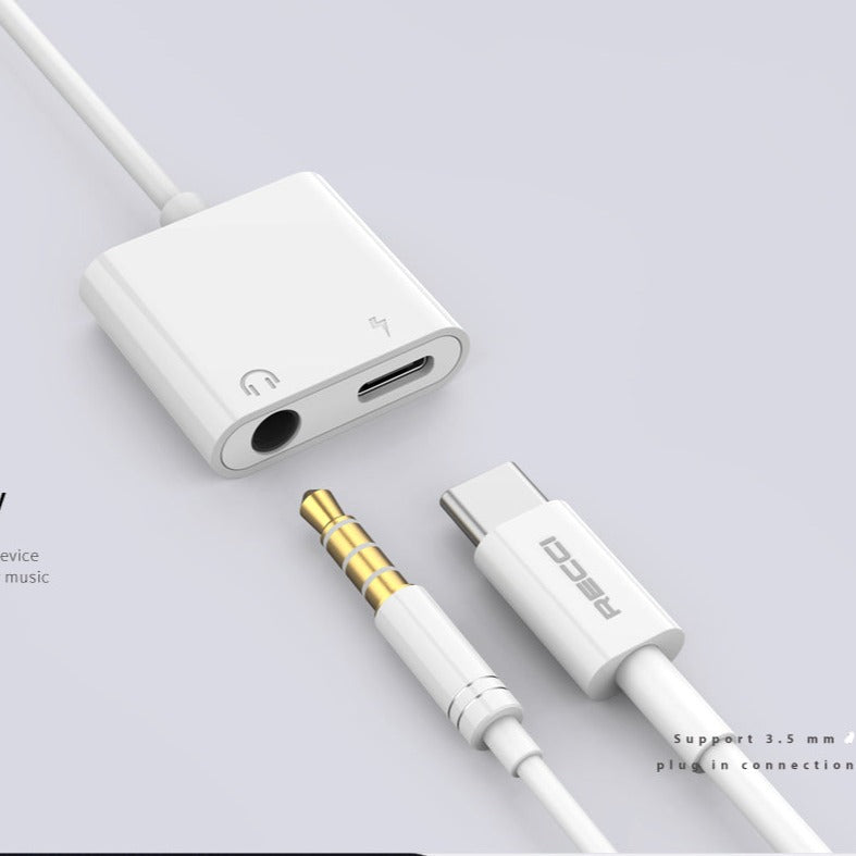 Recci Converter 2 in 1 Type-C And Aux RDS-A02