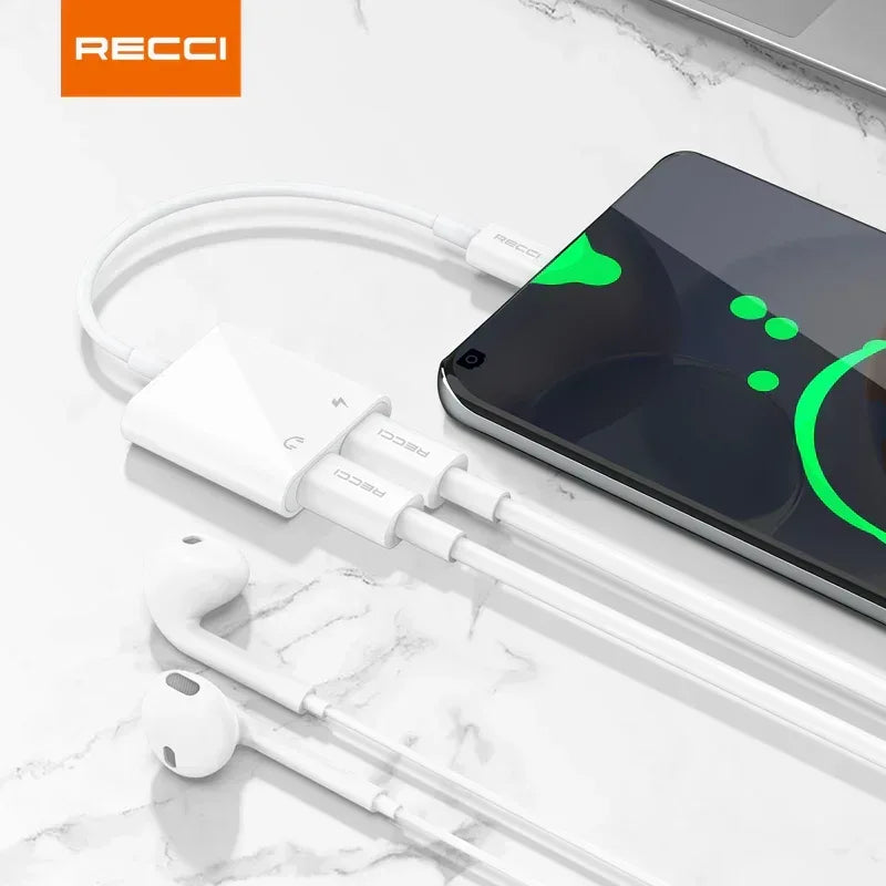 Recci Converter 2 in 1 Type-C To Type-C RDS-A09 - Three