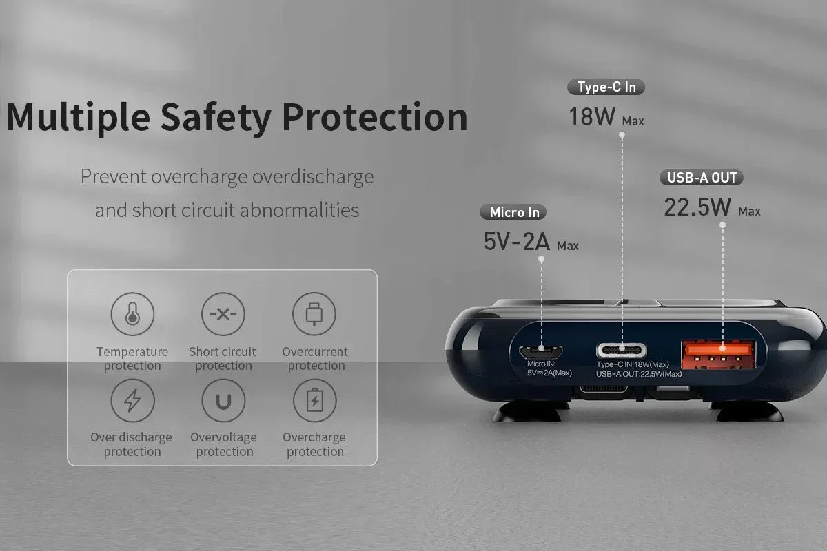 RECCI Wireless Charging Magnetic PowerBank RPB-P18 - Three