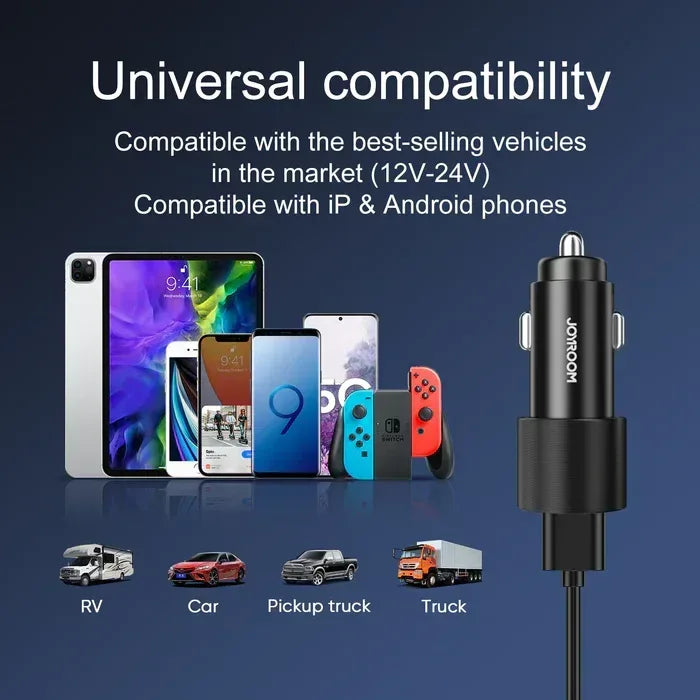 Joyroom Dual-Port 4.8A 0 Car Charger JR-CL10 - Three