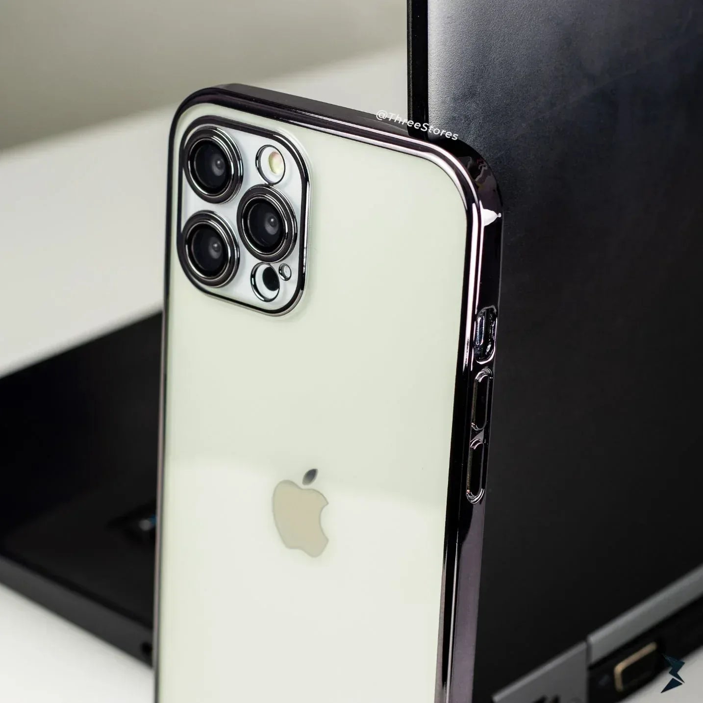QY Glossy Transparent Camera Protective Case iPhone 12 Pro Max - Three