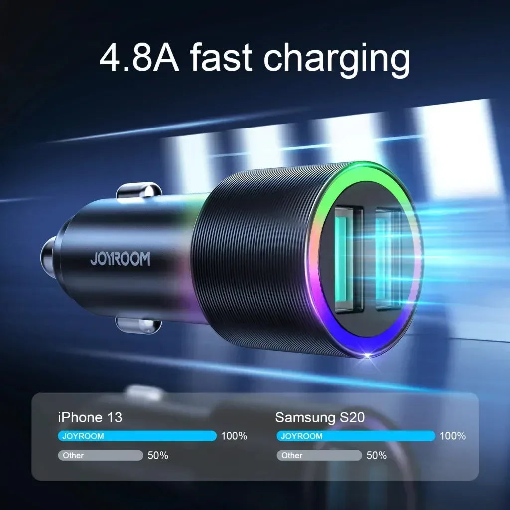 Joyroom Dual-Port 4.8A 0 Car Charger JR-CL10 - Three