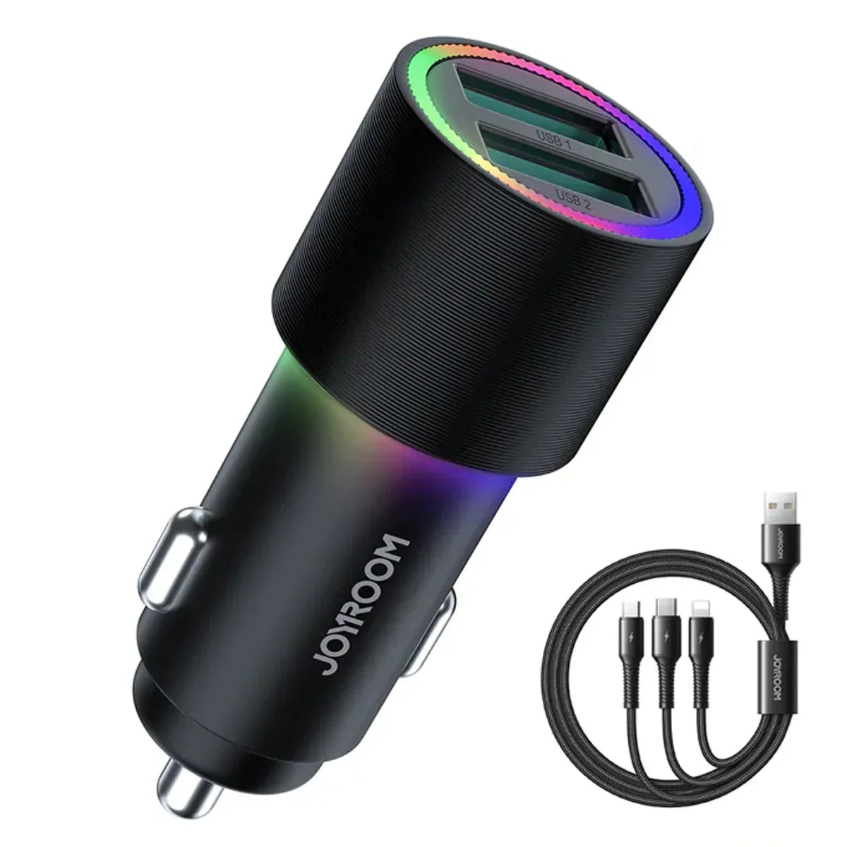 Joyroom Dual-Port 4.8A 0 Car Charger JR-CL10 - Three