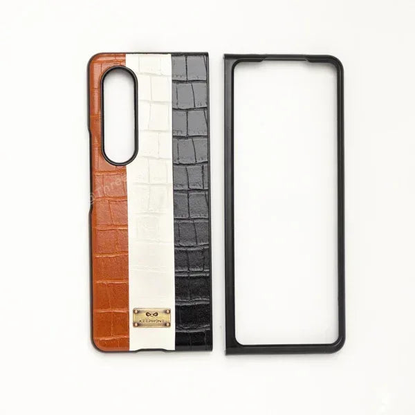 Flag Leather Z Fold3 Case Samsung - Three