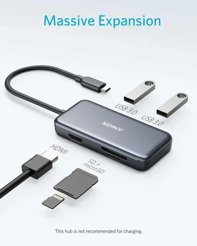 Anker PowerExpand 5-in-1 USB-C Media Convert - Three